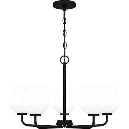 Quoizel Nielson Chandelier 5 Lights Matte Black NIE5025MBK